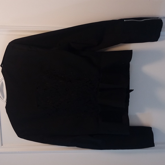 Bebe 😍 Black Blazer , Lace, Chic - Picture 6 of 11